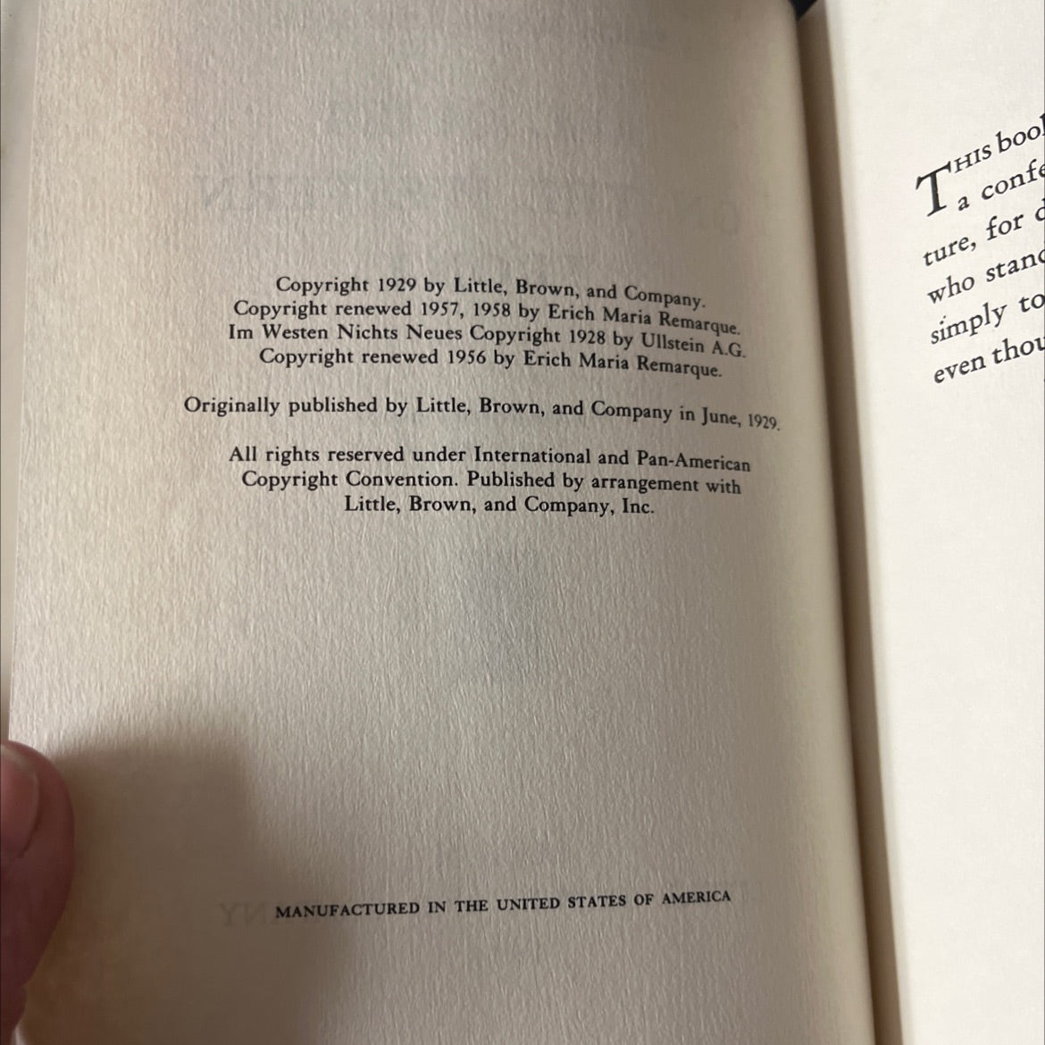 all quiet on the western front book, by erich maria remarque, 1958 Hardcover image 3