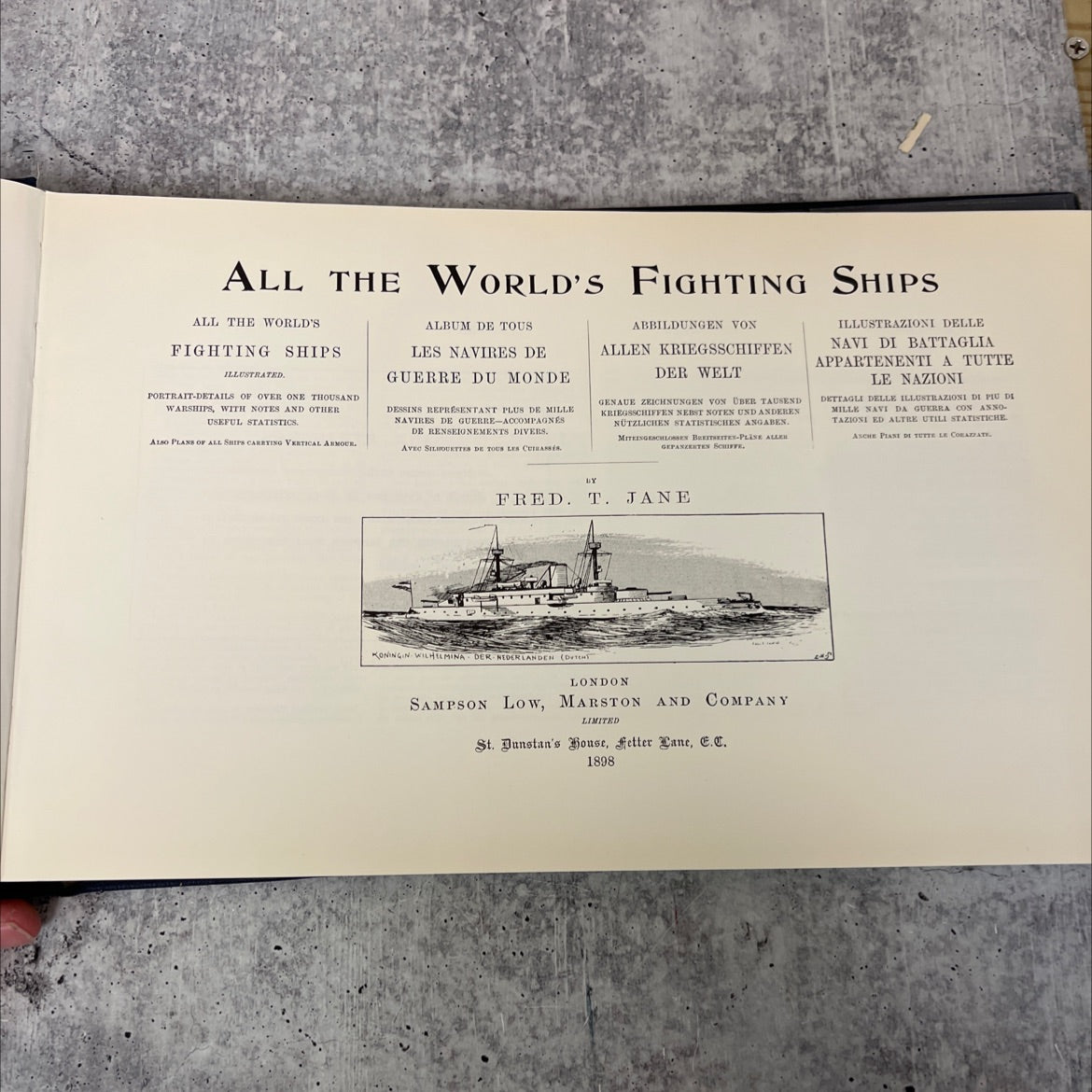 all the world's fighting ships illustrated book, by fred t. jane, 1986 Hardcover image 2