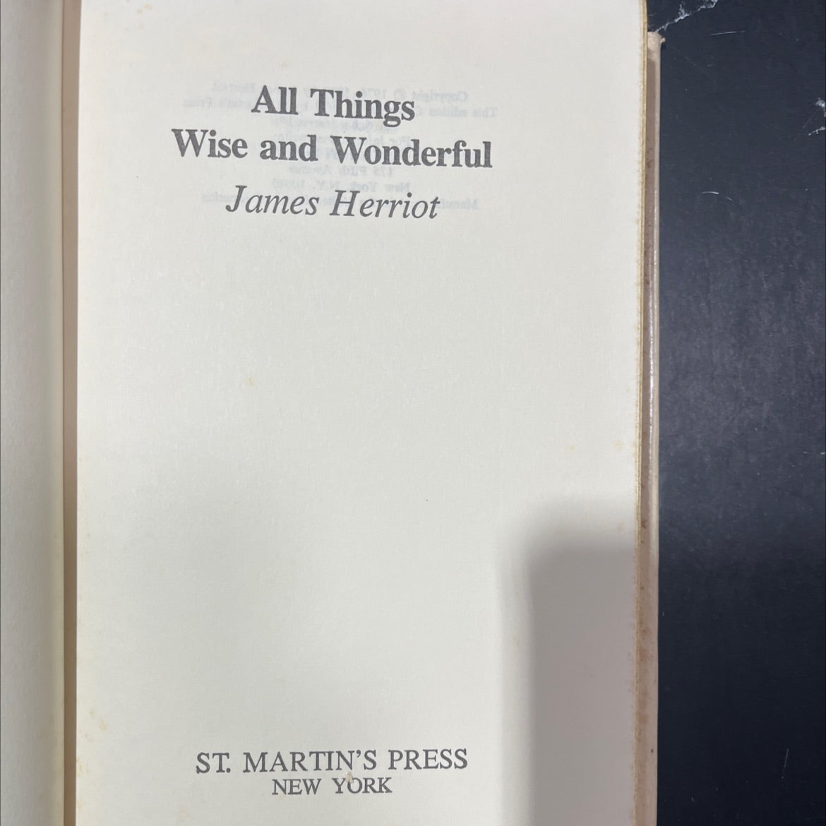 all things wise and wonderful book, by james herriot, 1977 Hardcover image 2