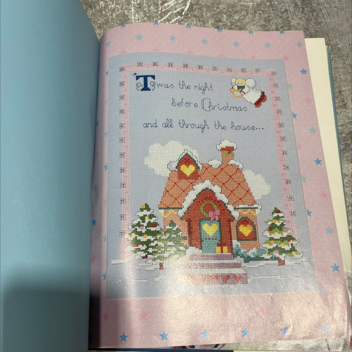 all through the house: christmas in cross-stitch book, by unknown, 1985 Hardcover image 2