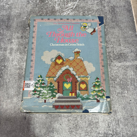 all through the house: christmas in cross-stitch book, by unknown, 1985 Hardcover image 1