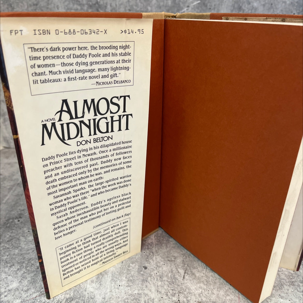 almost midnight book, by don belton, 1986 Hardcover image 4