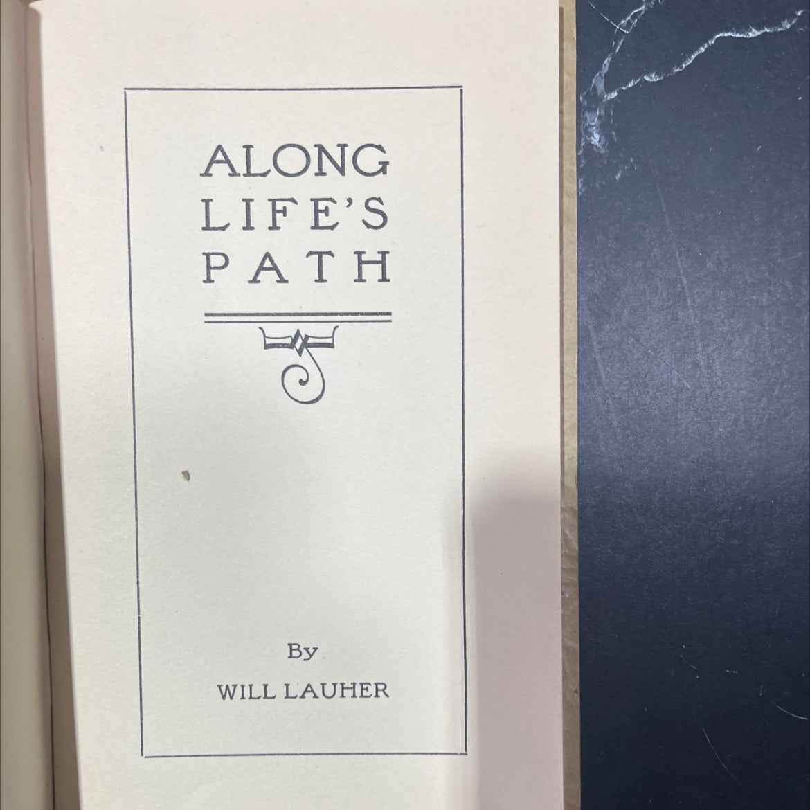 along life's path book, by will lauher, 1930 Paperback image 2