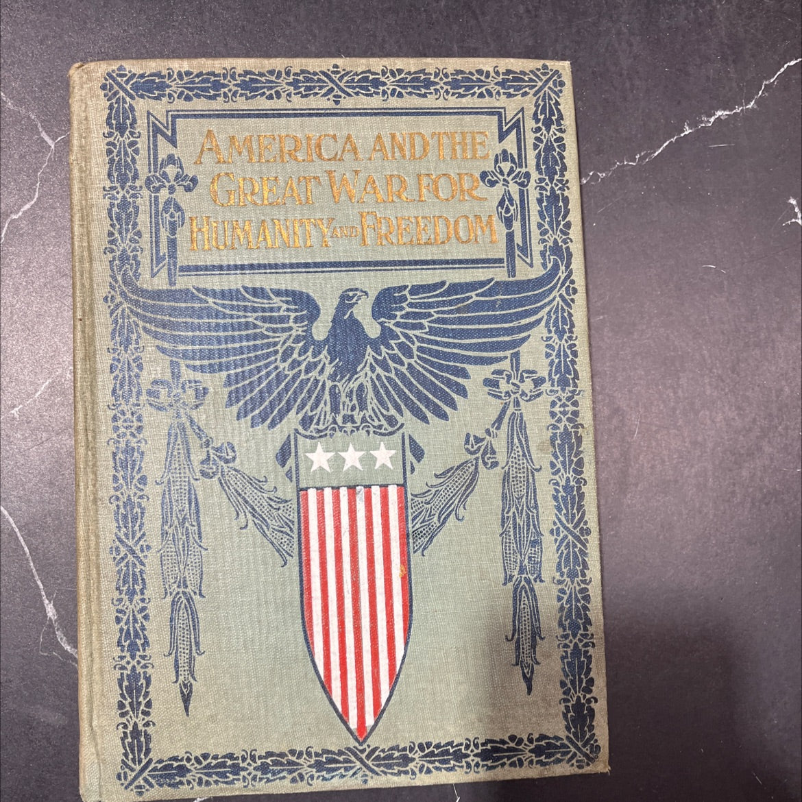 america and the great war for humanity and freedom book, by willis fletcher johnson, 1917 Hardcover image 1