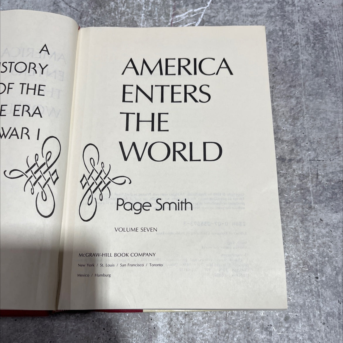 america enters the world book, by Page Smith, 1985 Hardcover image 2