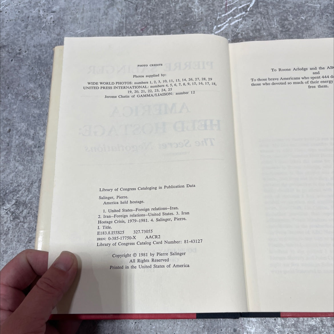 america held hostage: the secret negotiations to robert f. kennedy book, by pierre salinger, 1981 Hardcover image 3