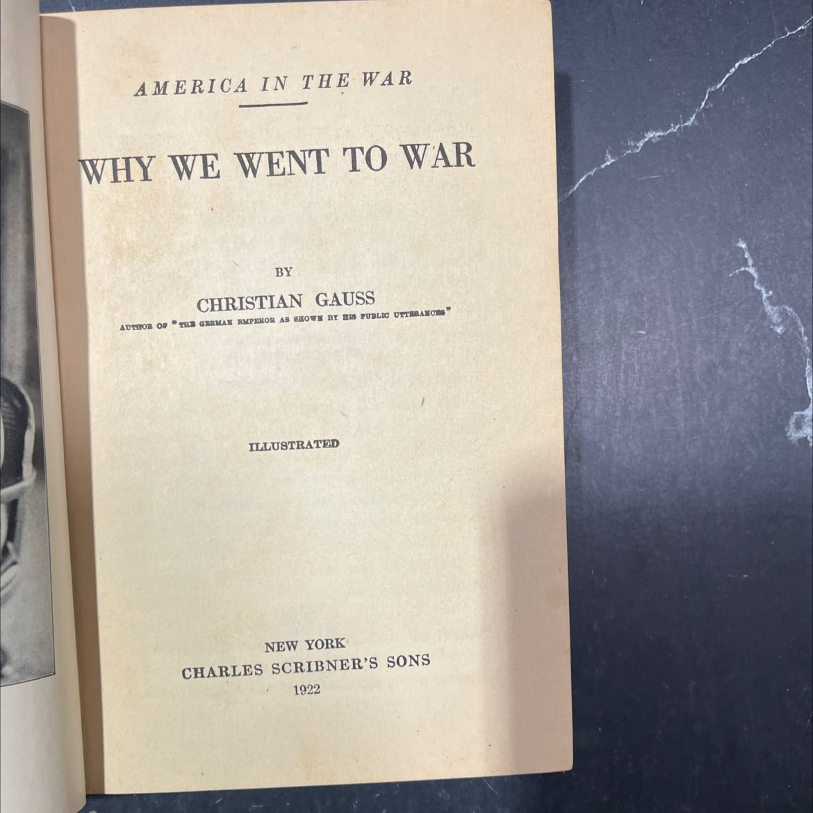 america in the war why we went to war book, by christian gauss, 1922 Hardcover image 2