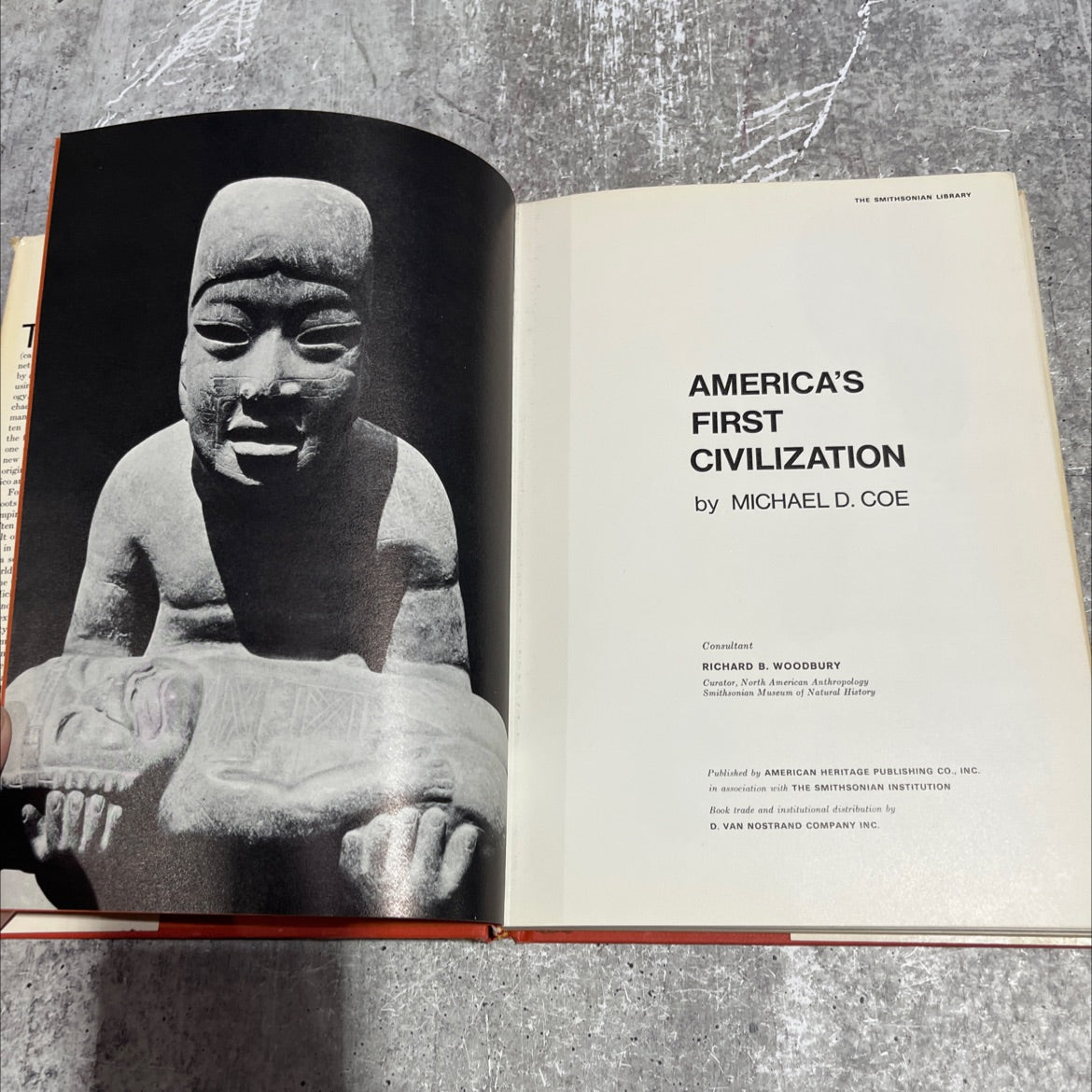 america's first civilization book, by michael d. coe, 1968 Hardcover image 2