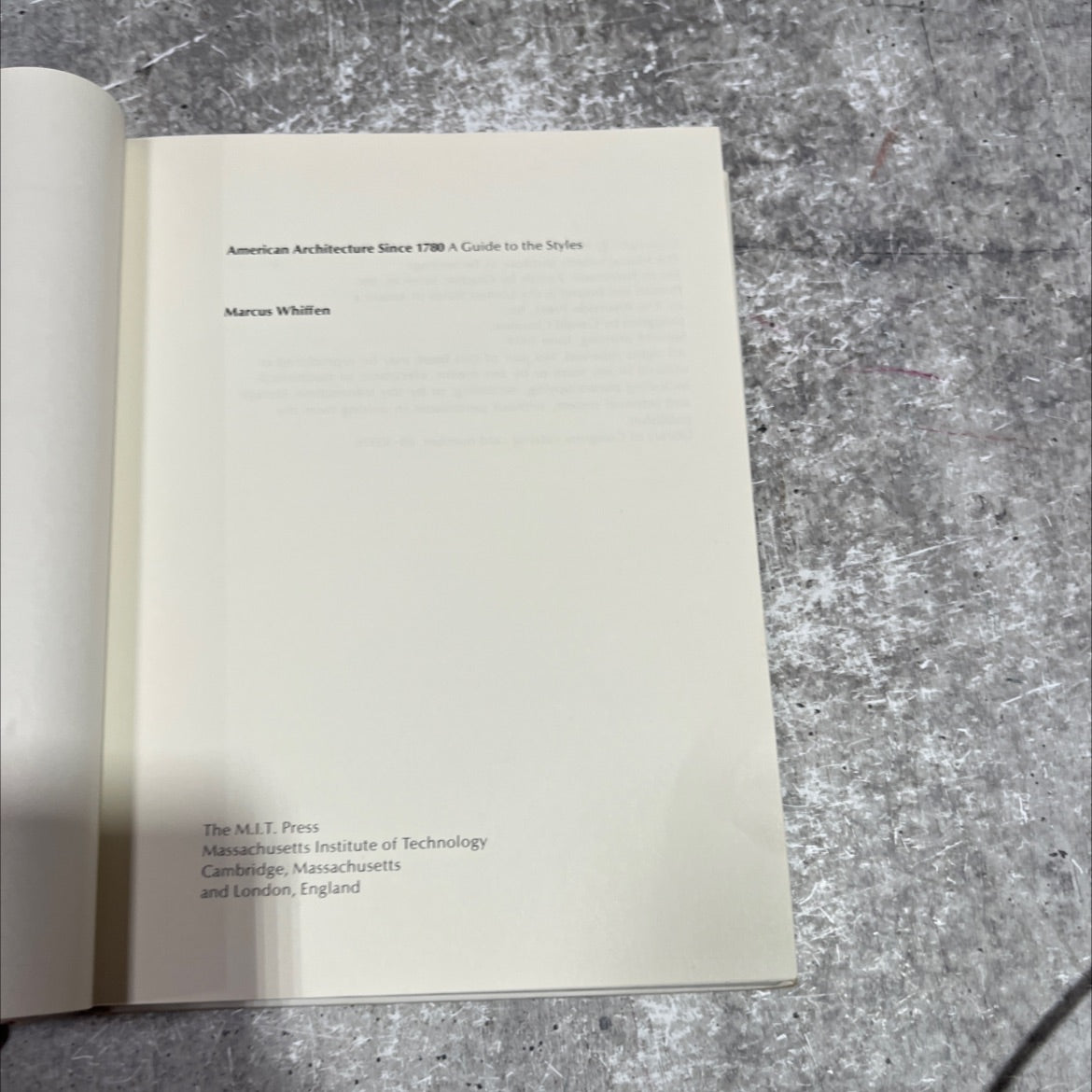 american architecture since 1780 a guide to the styles book, by marcus whiffen, 1974 Hardcover image 2