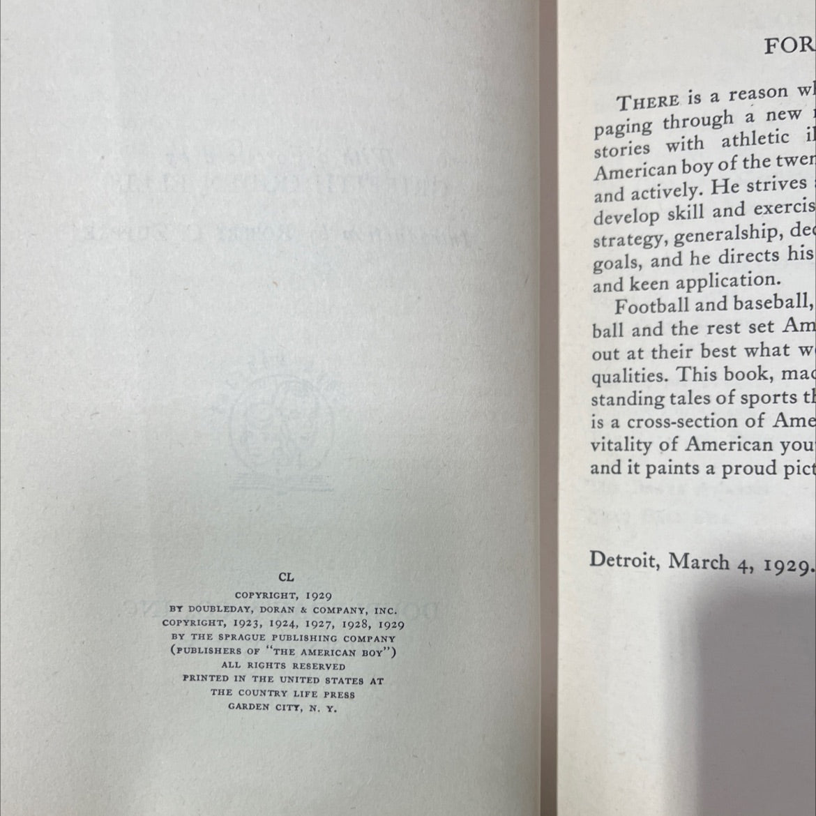 american boy sports stories book, by unknown, 1946 Hardcover image 3