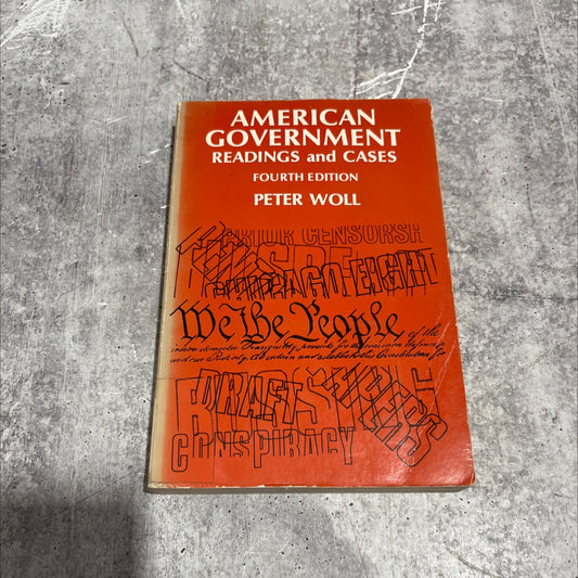 american government readings and cases book, by peter woll, 1972 Paperback image 1