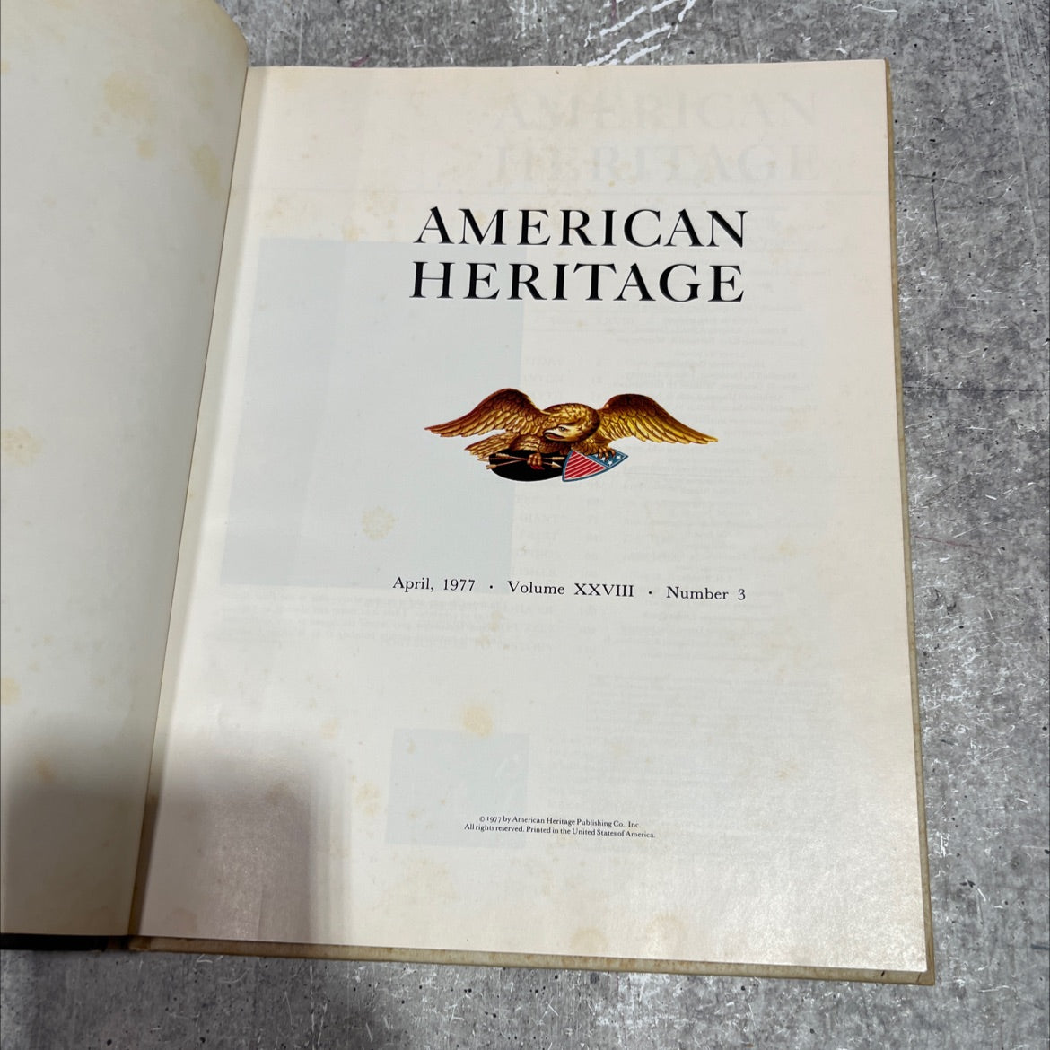 american heritage book, by unknown, 1977 Hardcover image 2