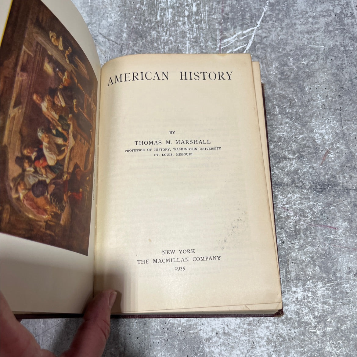 american history book, by thomas m. marshall, 1935 Hardcover image 2