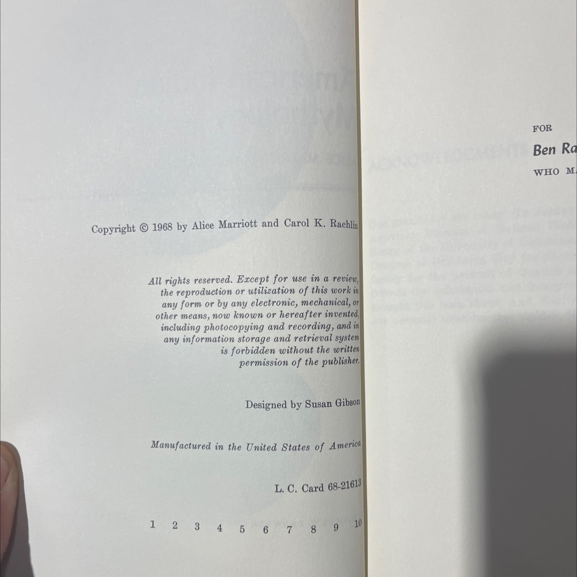 american indian mythology book, by alice marriott and carol k. rachlin, 1968 Hardcover image 3