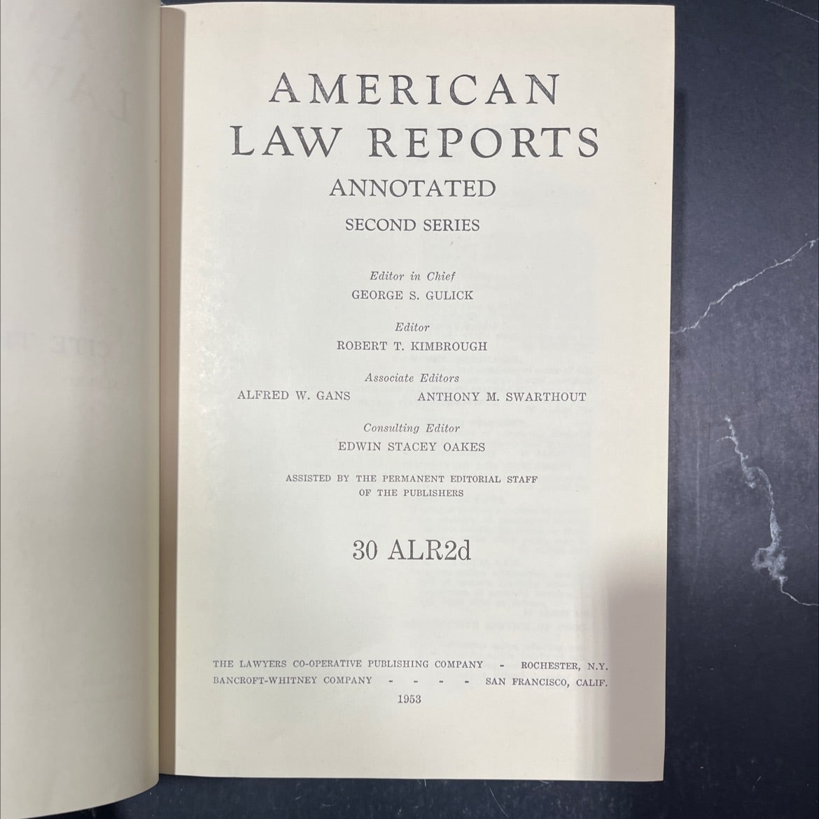 american law reports annotated second series book, by george s. gulick, robert t. kimbrough, 1953 Hardcover image 2