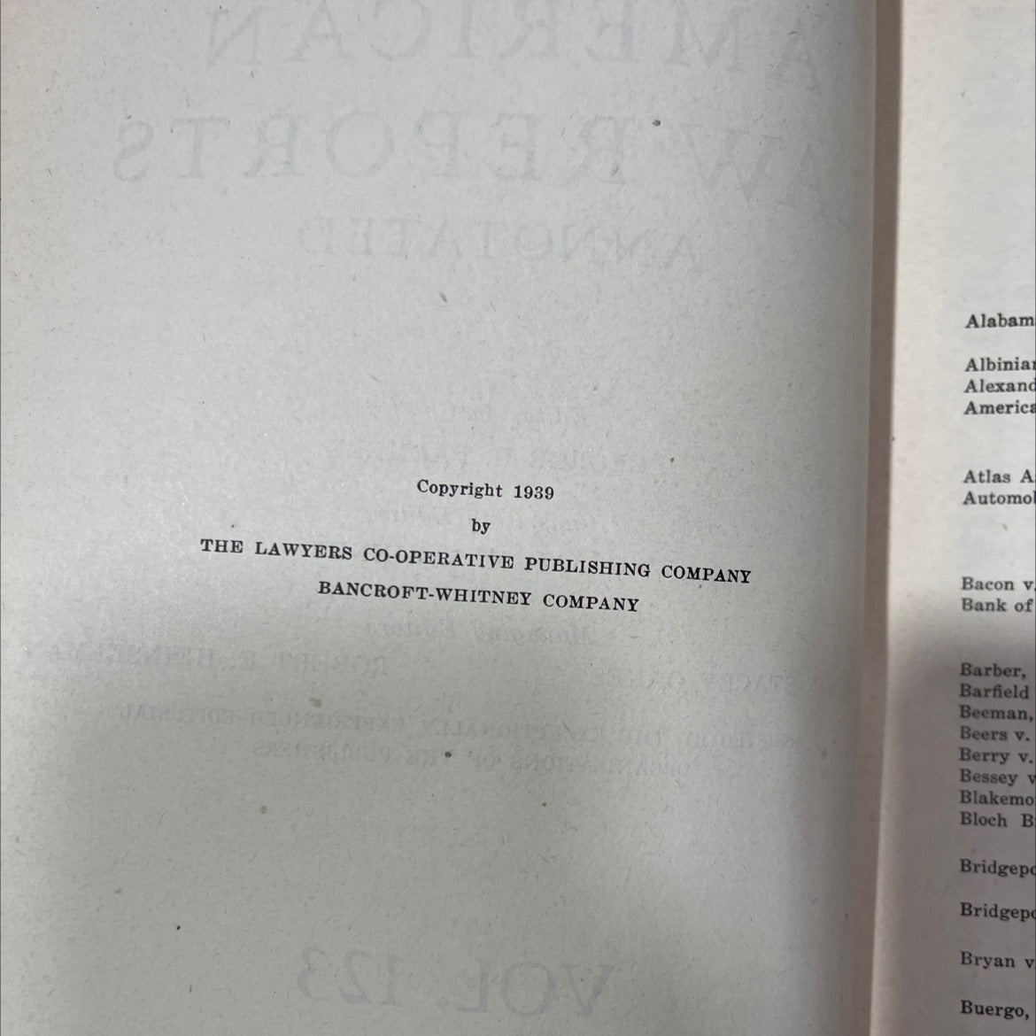 american law reports annotated book, by george h. parmele, 1939 Hardcover image 3
