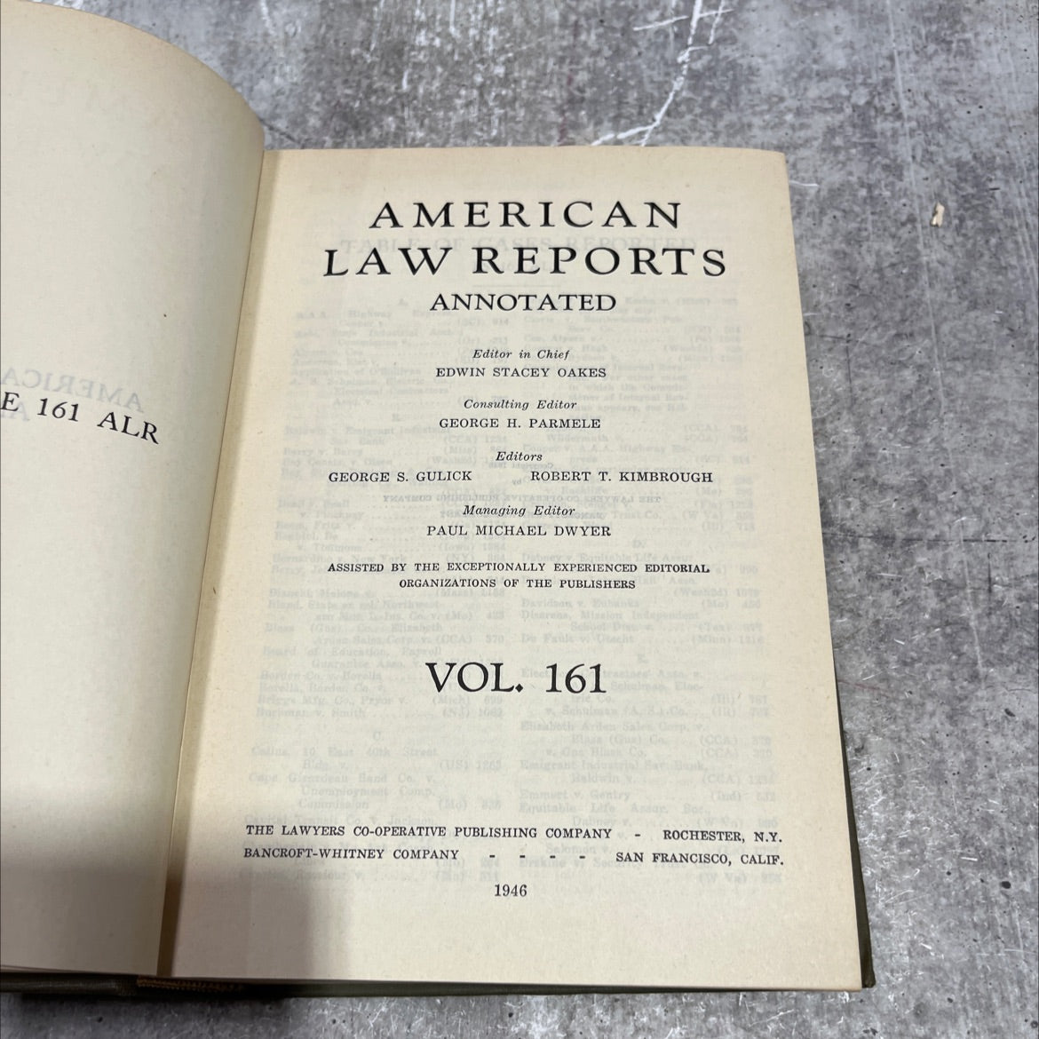 american law reports annotated book, by edwin stacey oakes, 1946 Hardcover image 2
