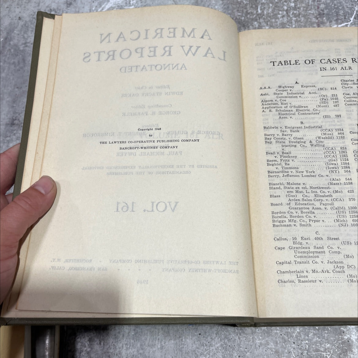 american law reports annotated book, by edwin stacey oakes, 1946 Hardcover image 3