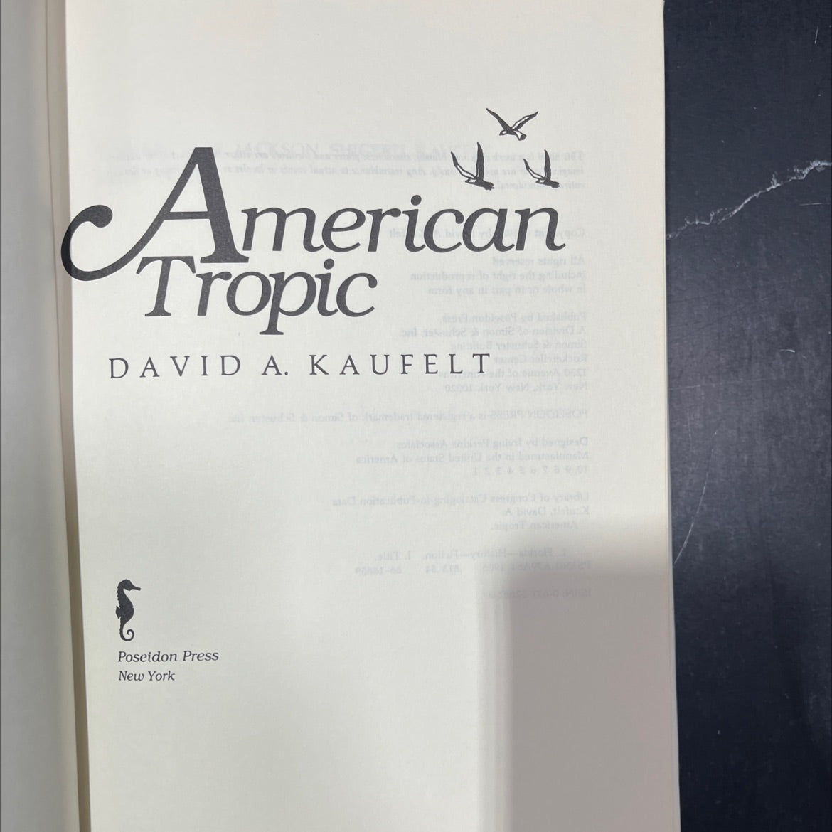 american tropic book, by david a. kaufelt, 1986 Hardcover image 2