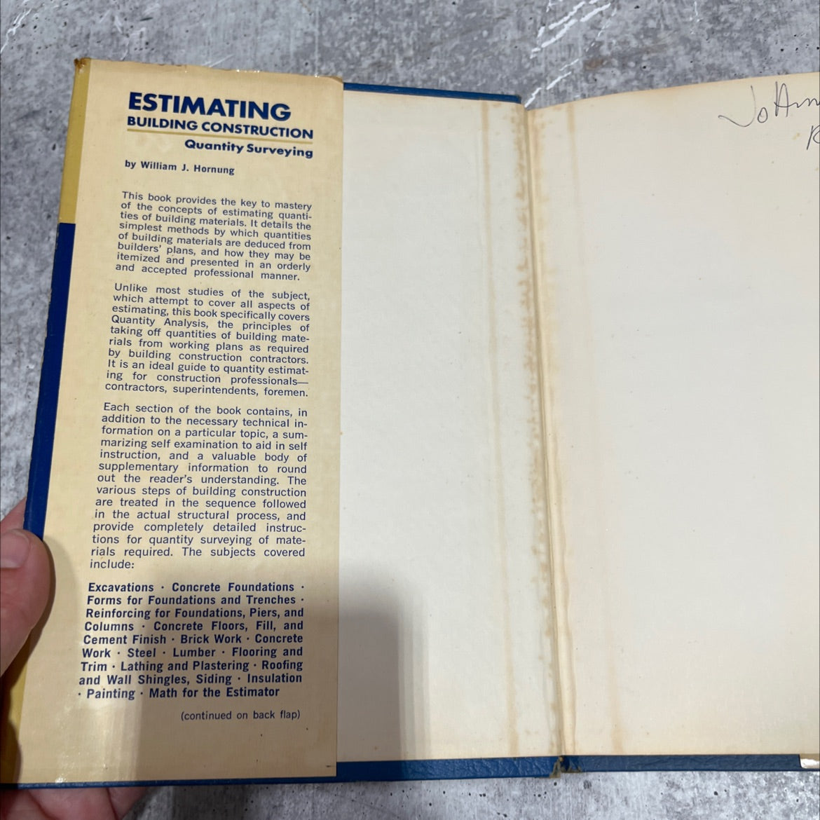 amites estimating building construction a quantity surveying book, by william j. hornung, 1970 Hardcover image 4