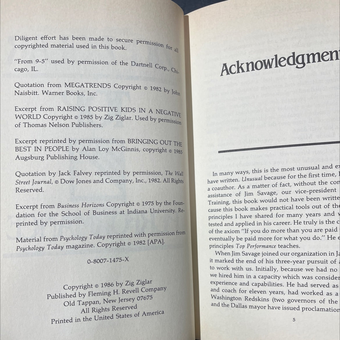 ample performance book, by zig ziglar, 1986 Hardcover image 3
