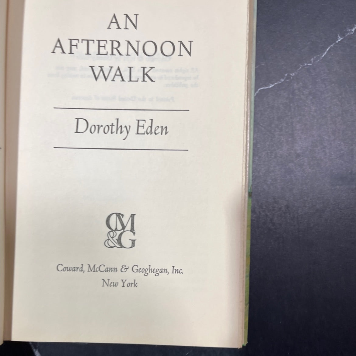 an afternoon walk book, by dorothy eden, 1971 Hardcover image 2