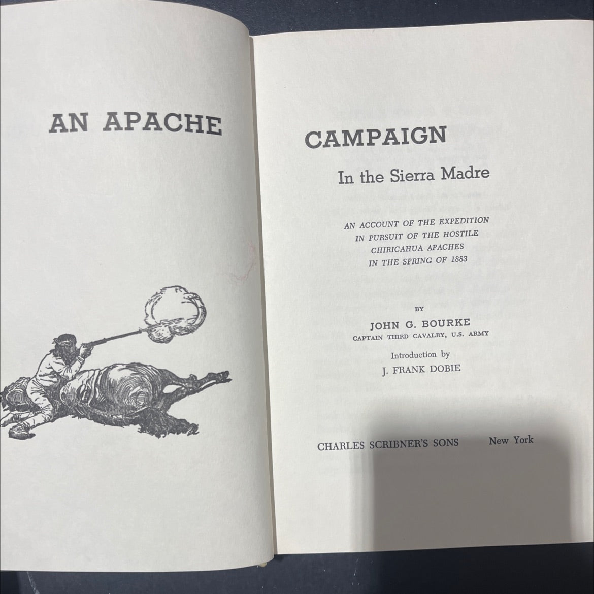 an apache campaign in the sierra madre book, by john g. bourke, 1958 Hardcover image 2