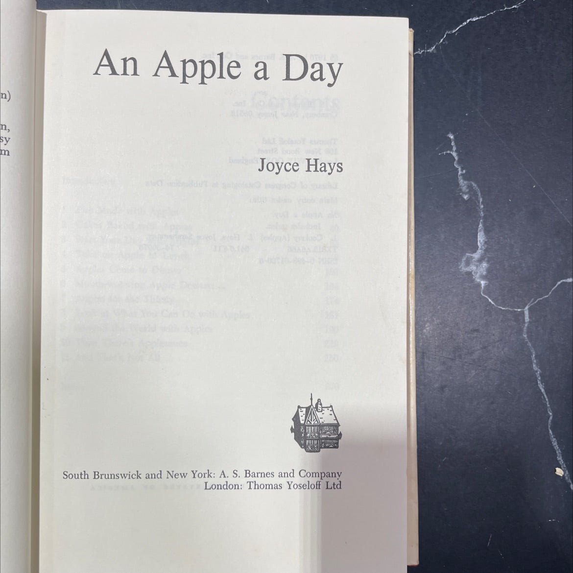 an apple a day book, by Joyce Hays, 1976 Hardcover image 2