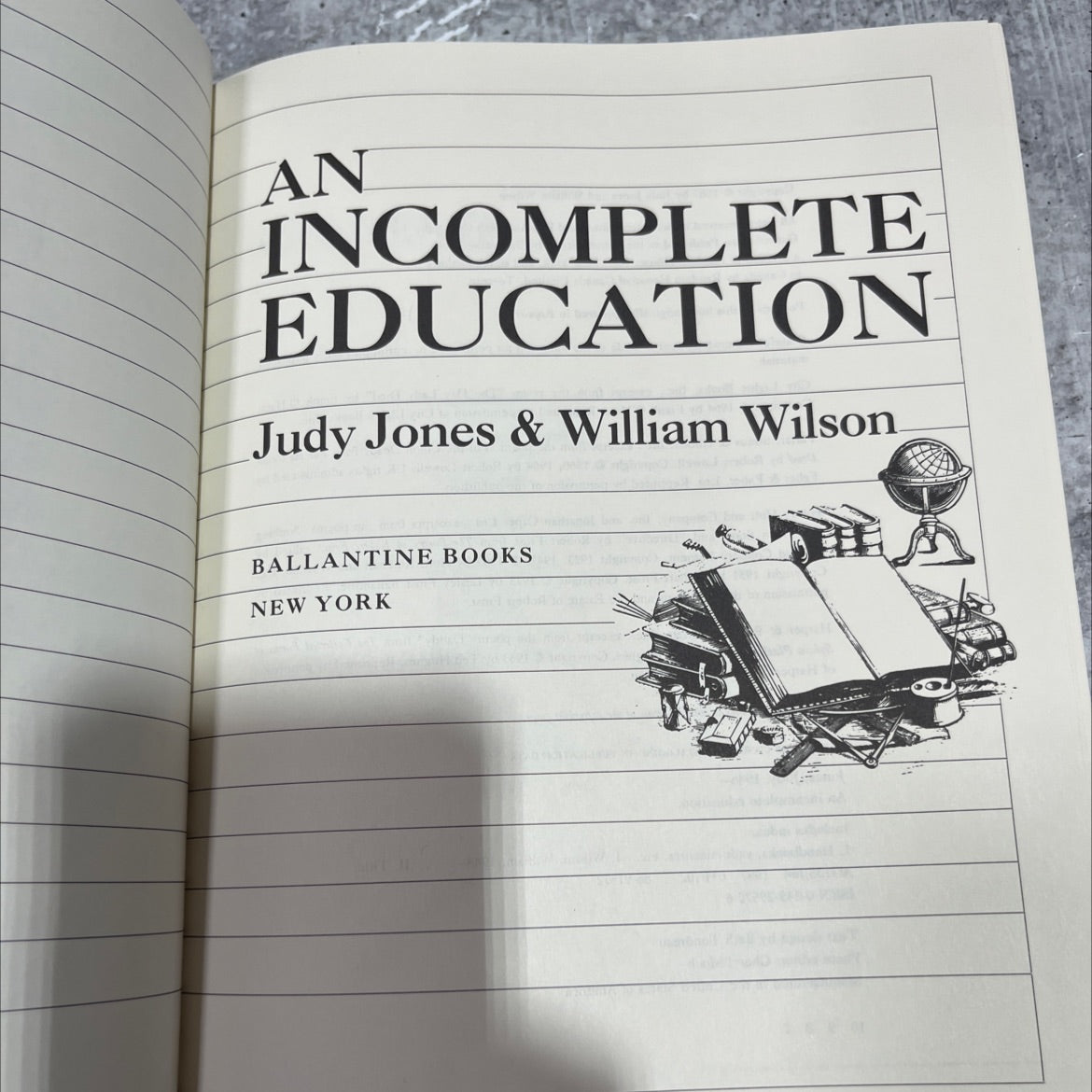 an incomplete education book, by Judy Jones & William Wilson, 1987 Hardcover image 2