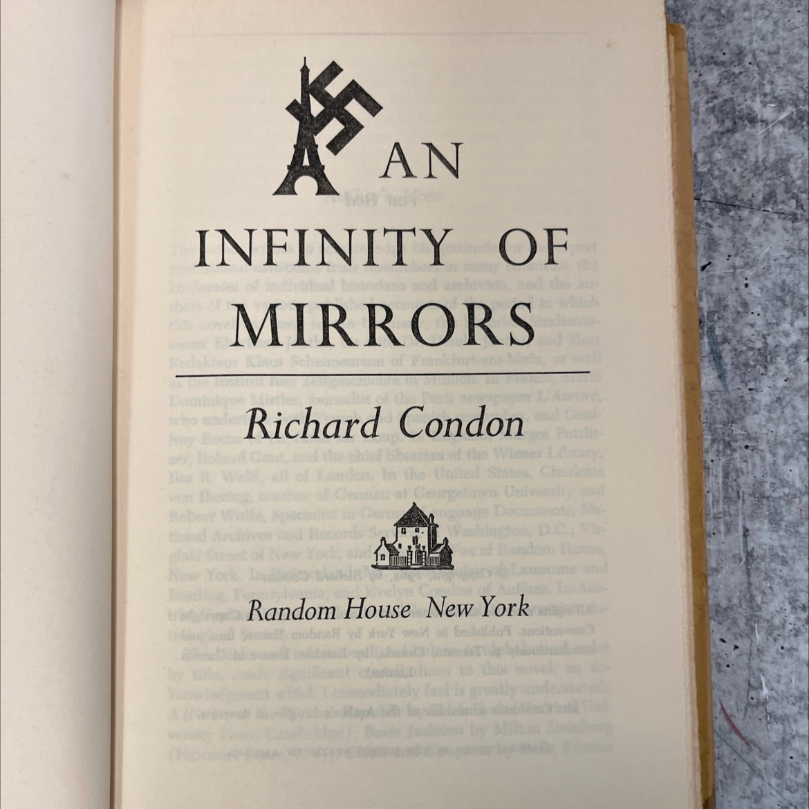 an infinity of mirrors book, by richard condon, 1964 Hardcover, Vintage image 2