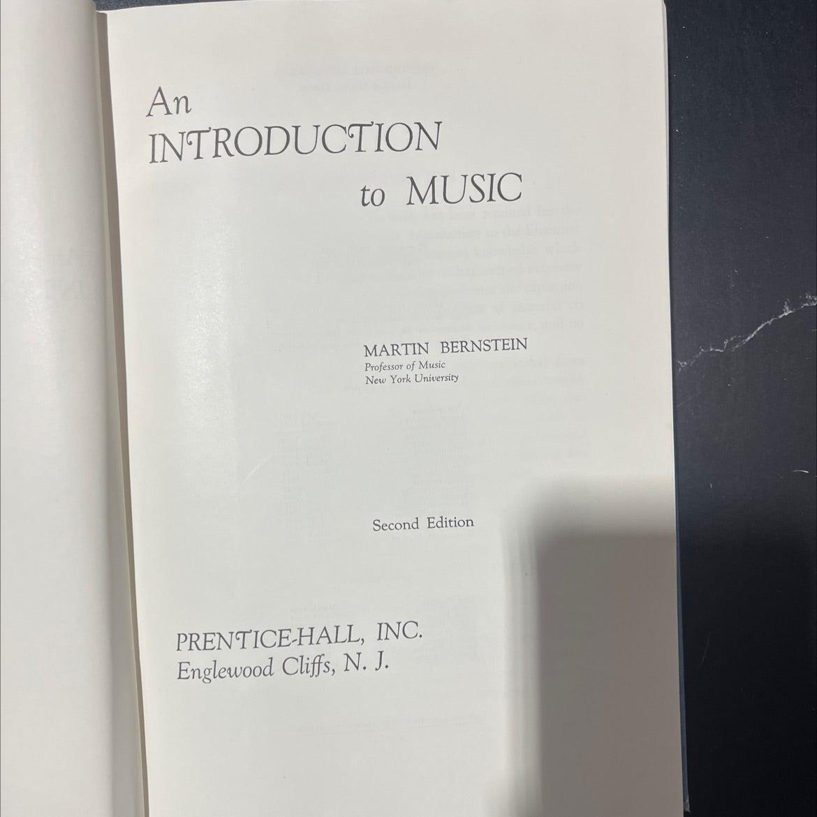 an introduction to music book, by martin bernstein, 1951 Hardcover image 2