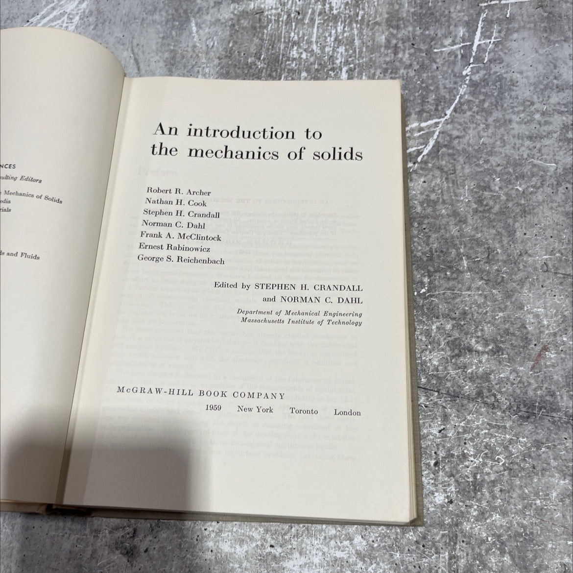 an introduction to the mechanics of solids book, by robert r. archer, nathan h. cook, stephen h. crandall, norman c. image 2
