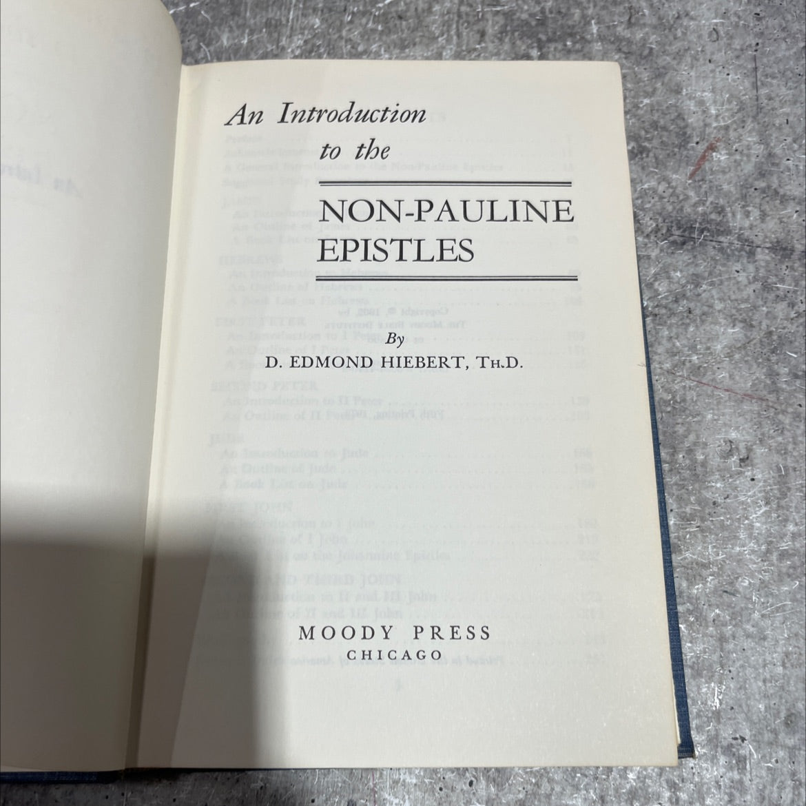 an introduction to the non-pauline epistles book, by d. edmond hiebert, 1973 Hardcover image 2