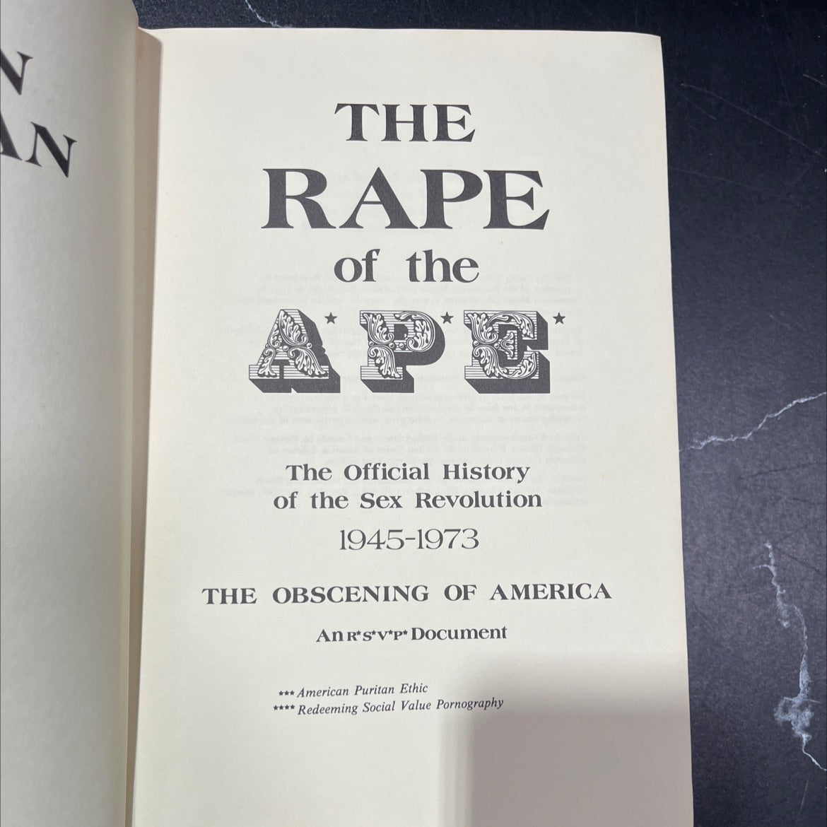 an the rape of the official history of the sex revolution 1945-1973 book, by unknown, 1973 Hardcover image 2