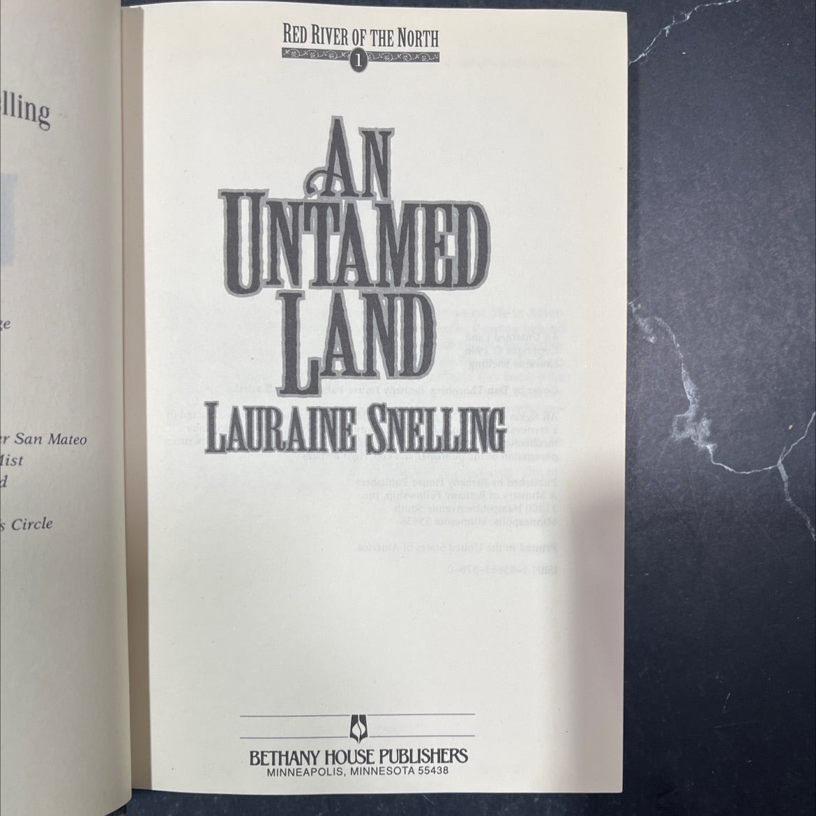 an untamed land book, by lauraine snelling, 1996 Hardcover image 2