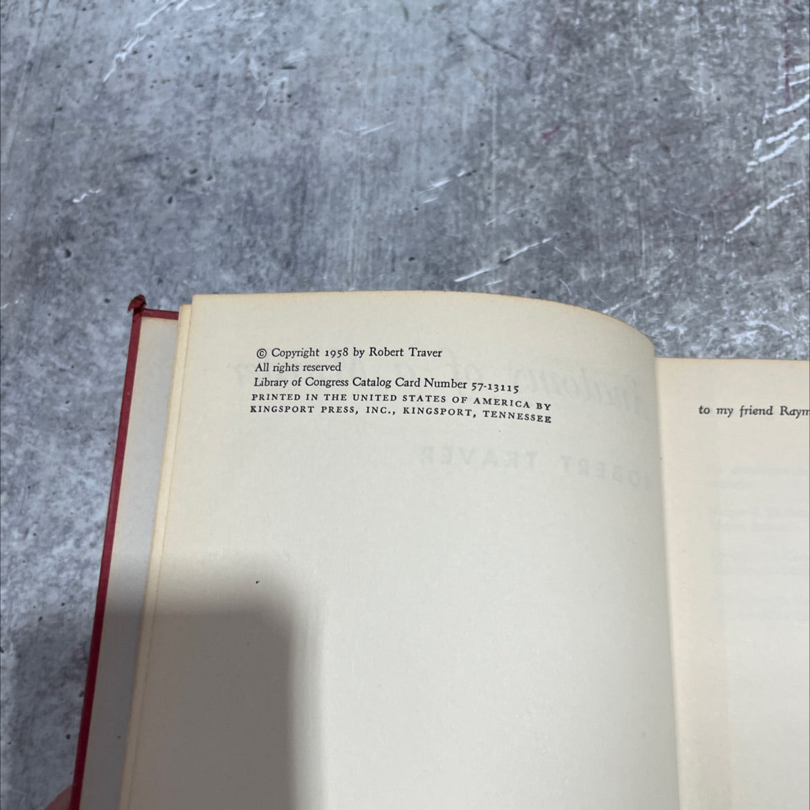 anatomy of a murder book, by robert traver, 1958 Hardcover image 3