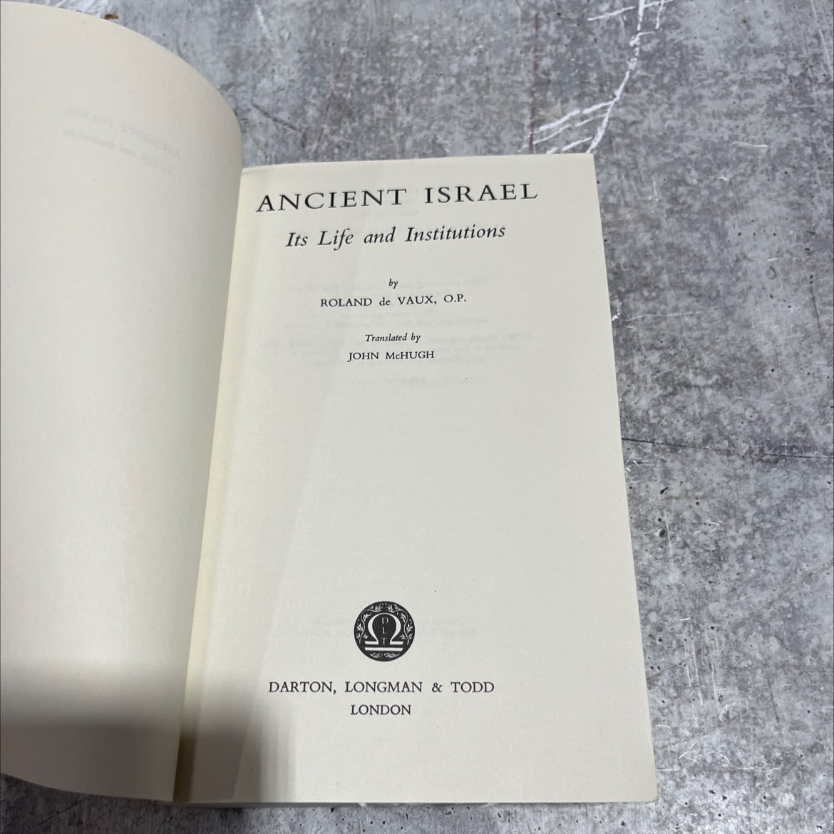 ancient israel its life and institutions book, by roland de vaux, 1990 Paperback image 2