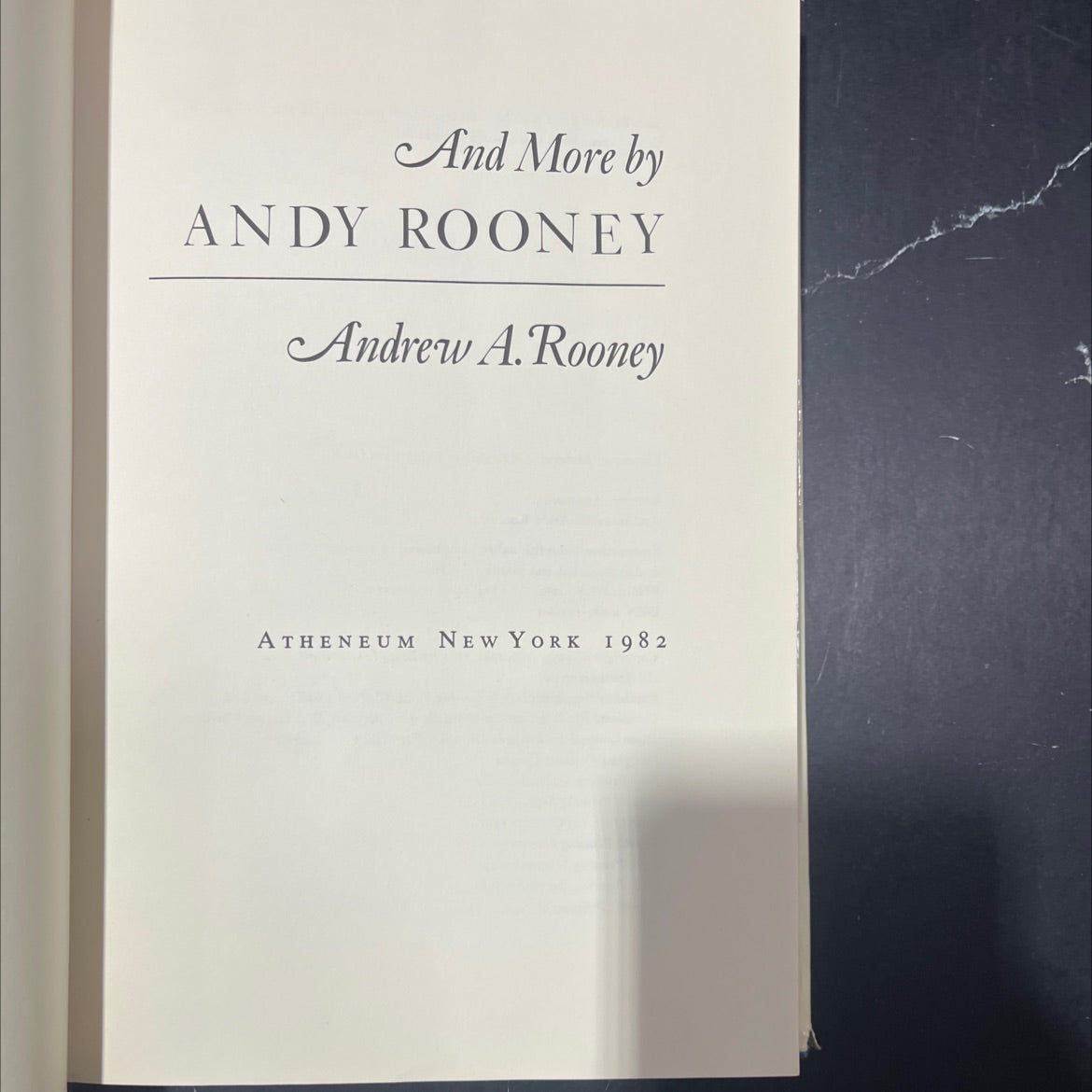 and more by andy rooney book, by andrew a. rooney, 1982 Hardcover image 2
