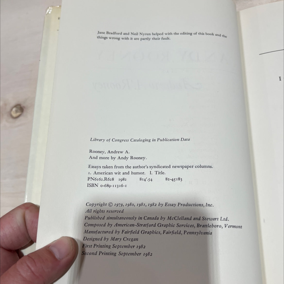 and more by andy rooney book, by andrew a. rooney, 1982 Hardcover image 3