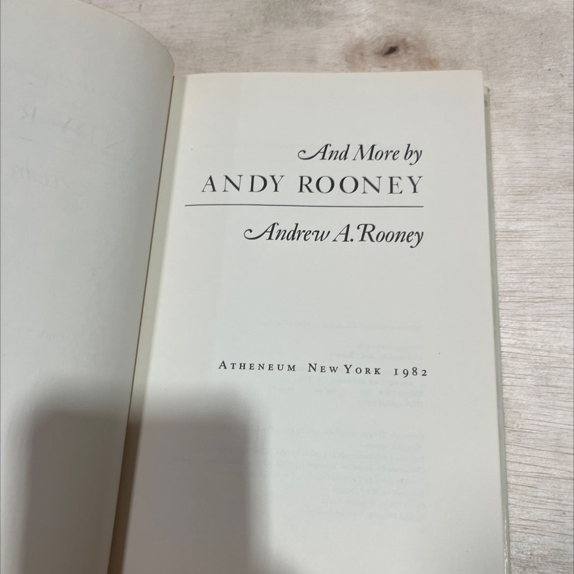 and more by andy rooney book, by andrew a. rooney, 1982 Hardcover image 2