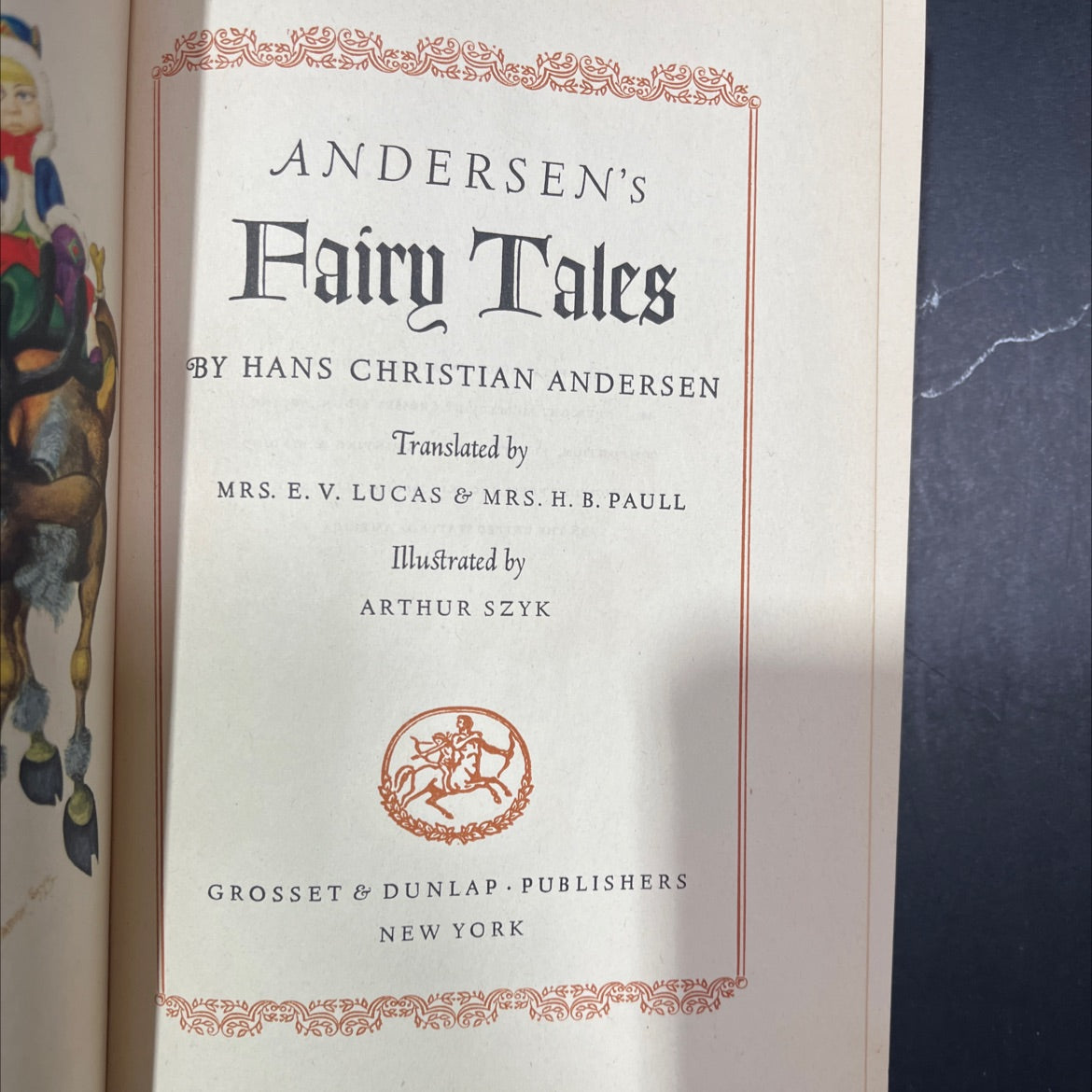 andersen's fairy tales book, by hans christian andersen, 1945 Hardcover image 2