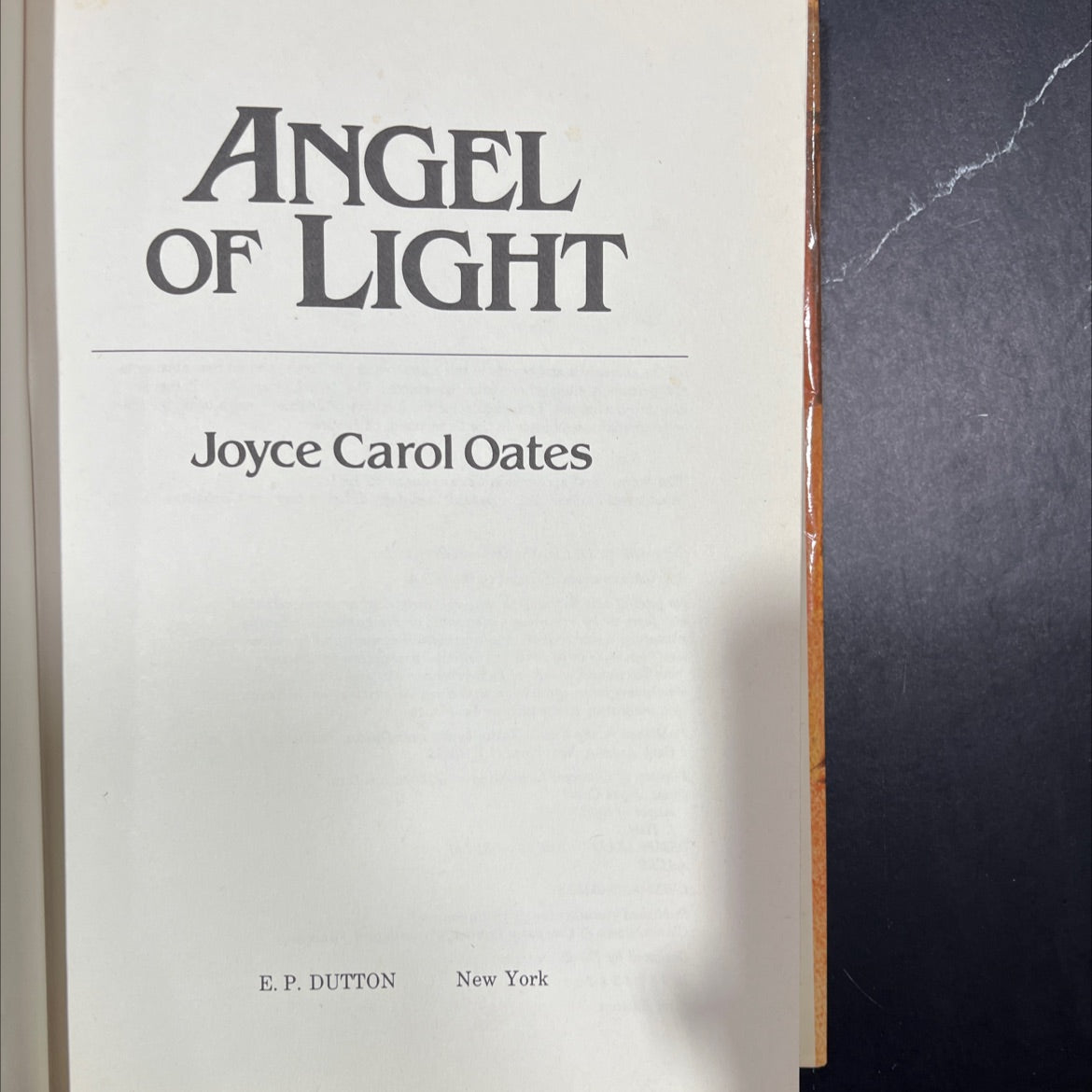 angel of light book, by Joyce Carol Oates, 1981 Hardcover image 2