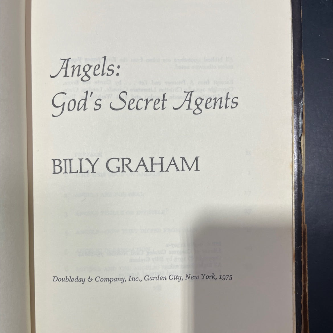 angels: god's secret agents book, by billy graham, 1975 Hardcover image 2