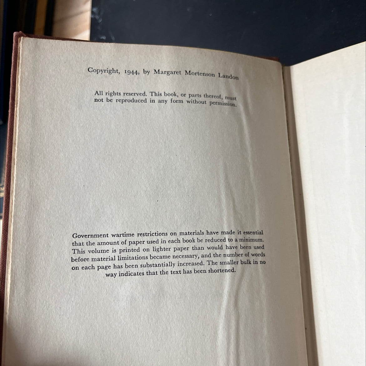 anna and the king of siam book, by margaret landon, 1944 Hardcover image 3