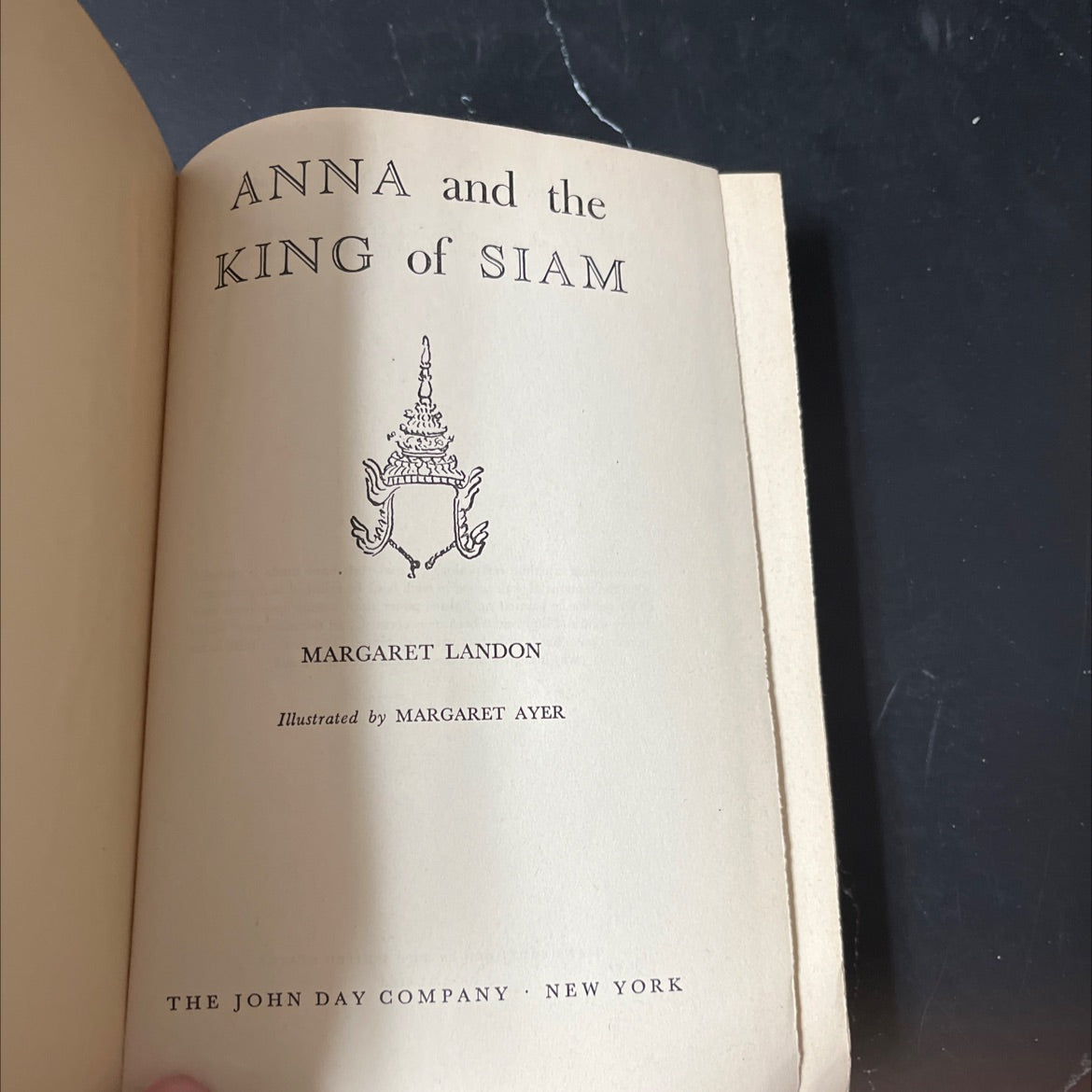 anna and the king of siam book, by margaret landon, 1944 Hardcover image 2