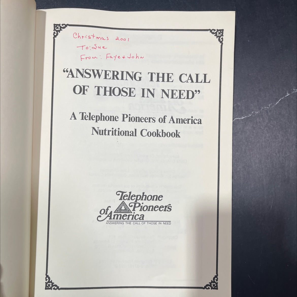 answering the call of those in need book, by Faye John, 2001 Paperback image 2