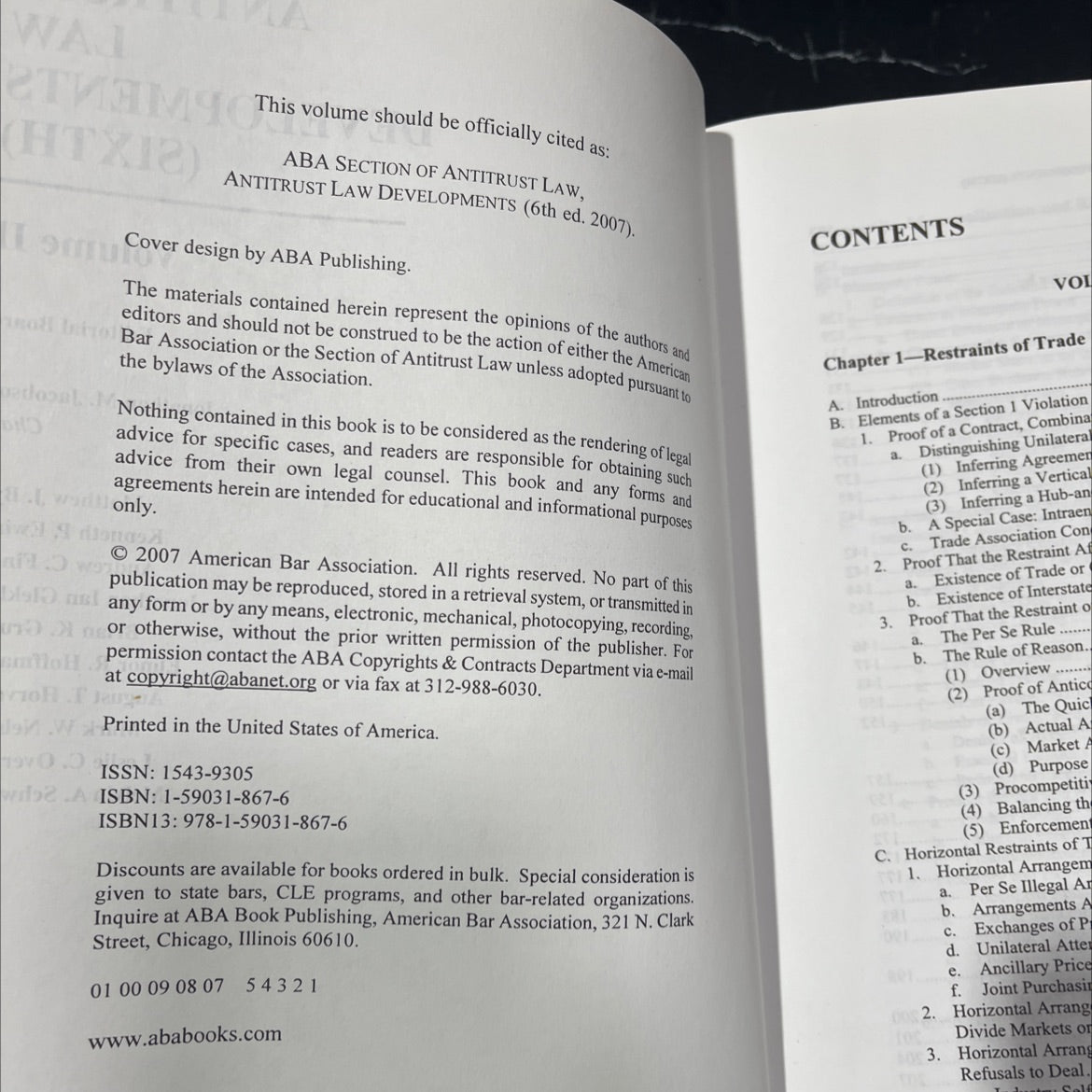 antitrust law developments (sixth) volume ii book, by Jonathan M. Jacobson et al., 2007 Hardcover image 3