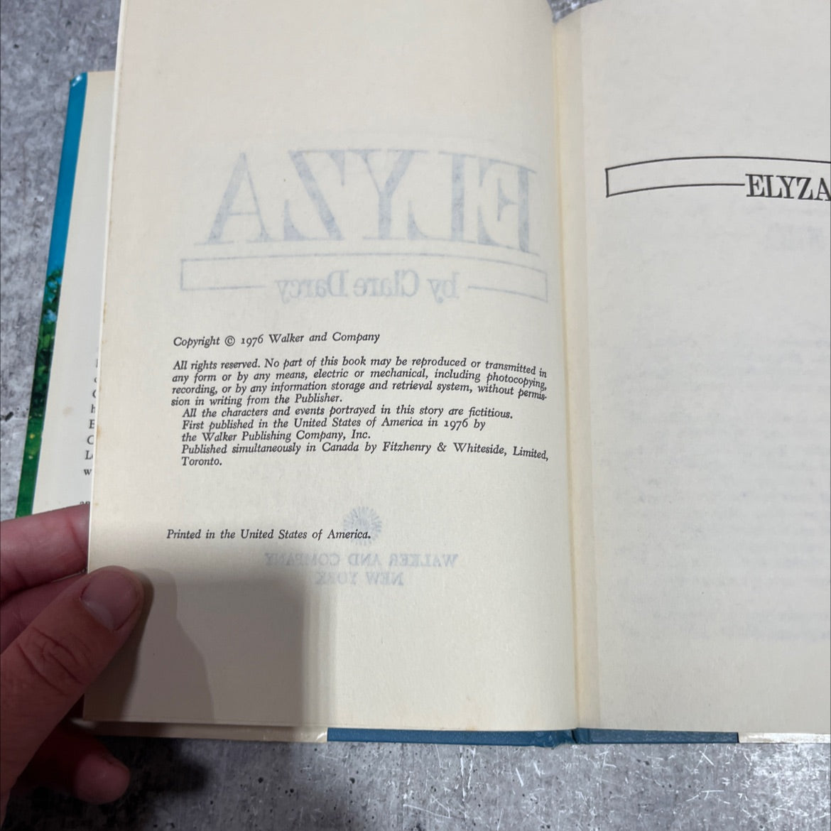 anyie elyza book, by Clare Darcy, 1976 Hardcover image 3