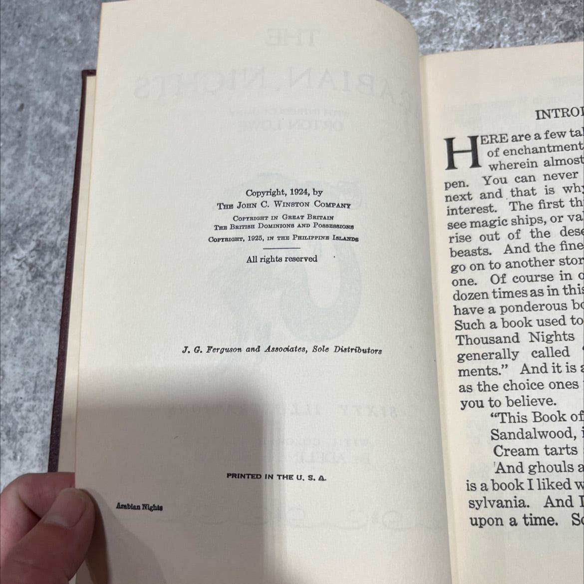 arabian nights book, by orton lowe, 1925 Hardcover image 3