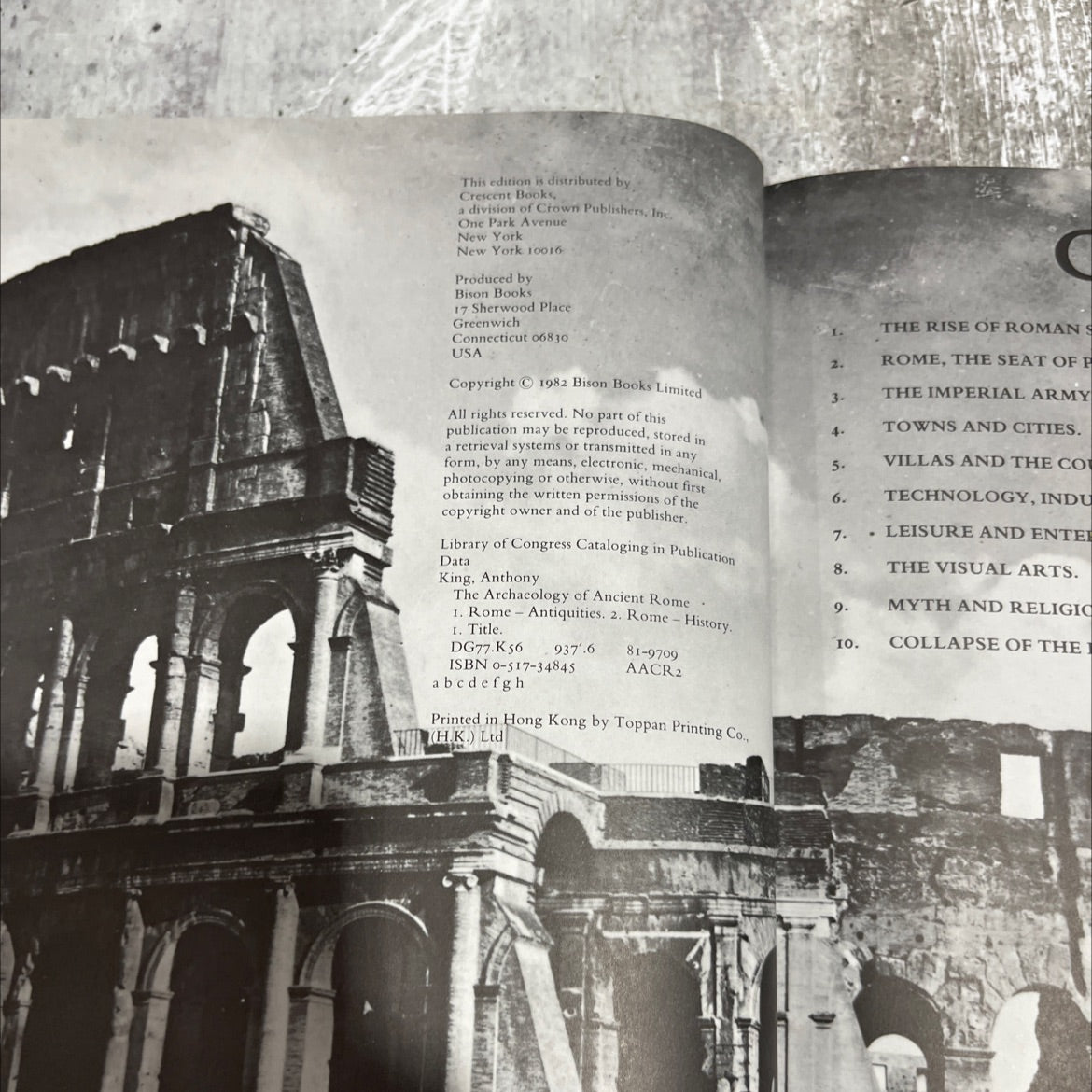archaeology of ancient rome book, by anthony king, 1985 Hardcover image 3